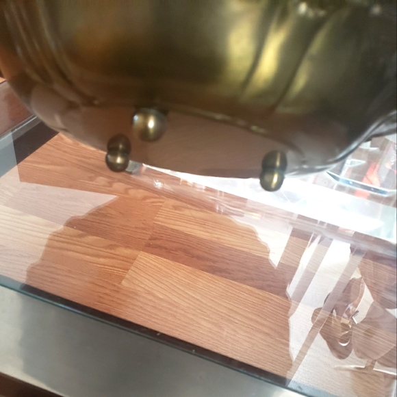 Brass Mid-century modern server/ decorative bowl. 12" diameter - Picture 2 of 2